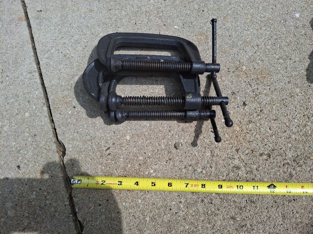 3 C-Clamp Jaw size 4 inches in Maximum Opening. 2.5 inches Depth