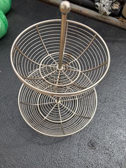 Counter top metal basket