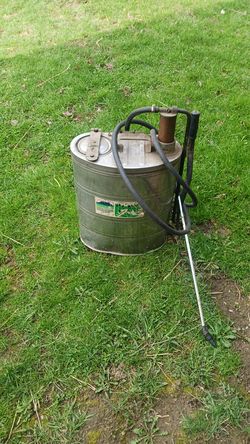 Antique backpack pump up sprayer