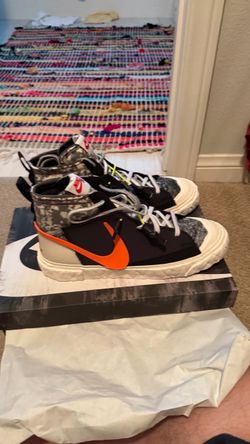 Size 10 CZ3589-001 Nike Blazer Mid Readymade Black Vast Grey Volt Total Orange