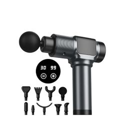 JQX Deep Tissue Massage Gun – Percussion Muscle Massager for Pain Relief 9 Attac