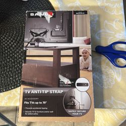 Tv anti-tip strap