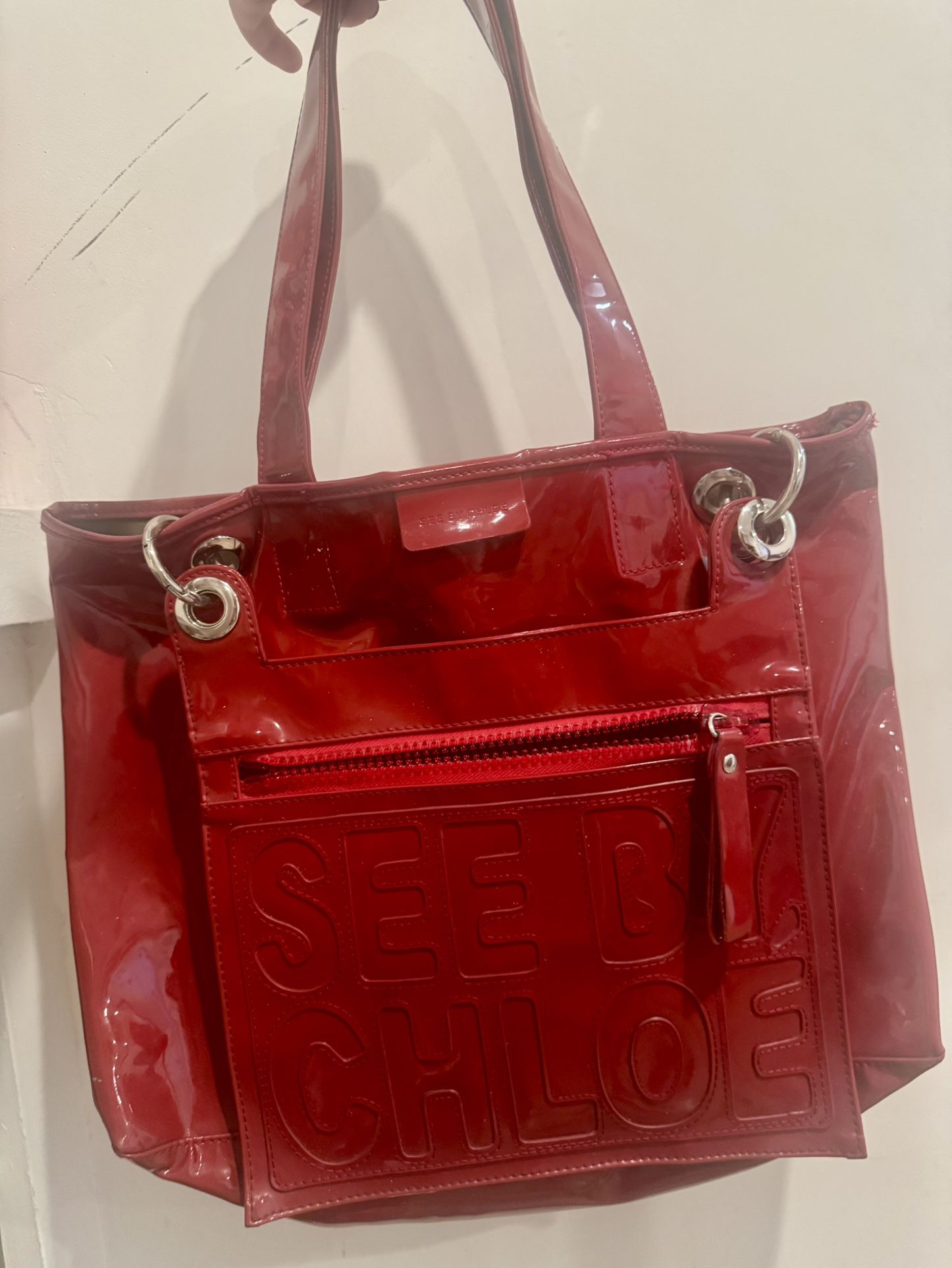 See By Chloe Red Tote Bag Y2K (like New)