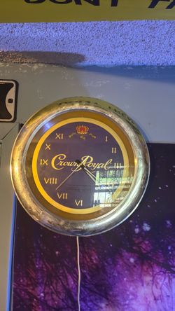 Crown royal light of clock