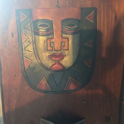 Authentic African Painted Wall Mask