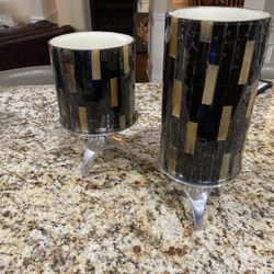 Large Candles And Holder