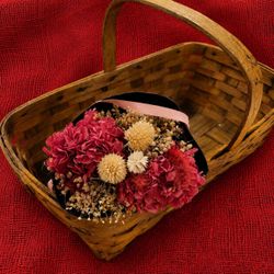 LRG Vintage Original BASKET Fine Art Artisan Weave Oak Wood Antique Collectible Artist Hand Woven Wooden Handwoven 19” HILLCREST / UNIVERSITY HEIGHTS