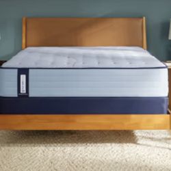 Queen Size Mattress - Blue Tight Top Medium Firm Mattress
