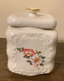 House of Webster lidded canister biscuit jar ceramic vintage