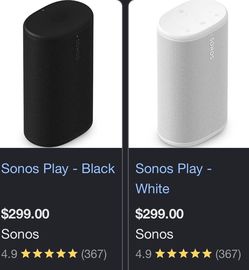 Sonos Play Portable WiFi and Bluetooth Speaker