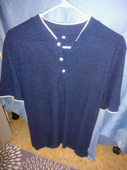 Button up knit polo shirt size M