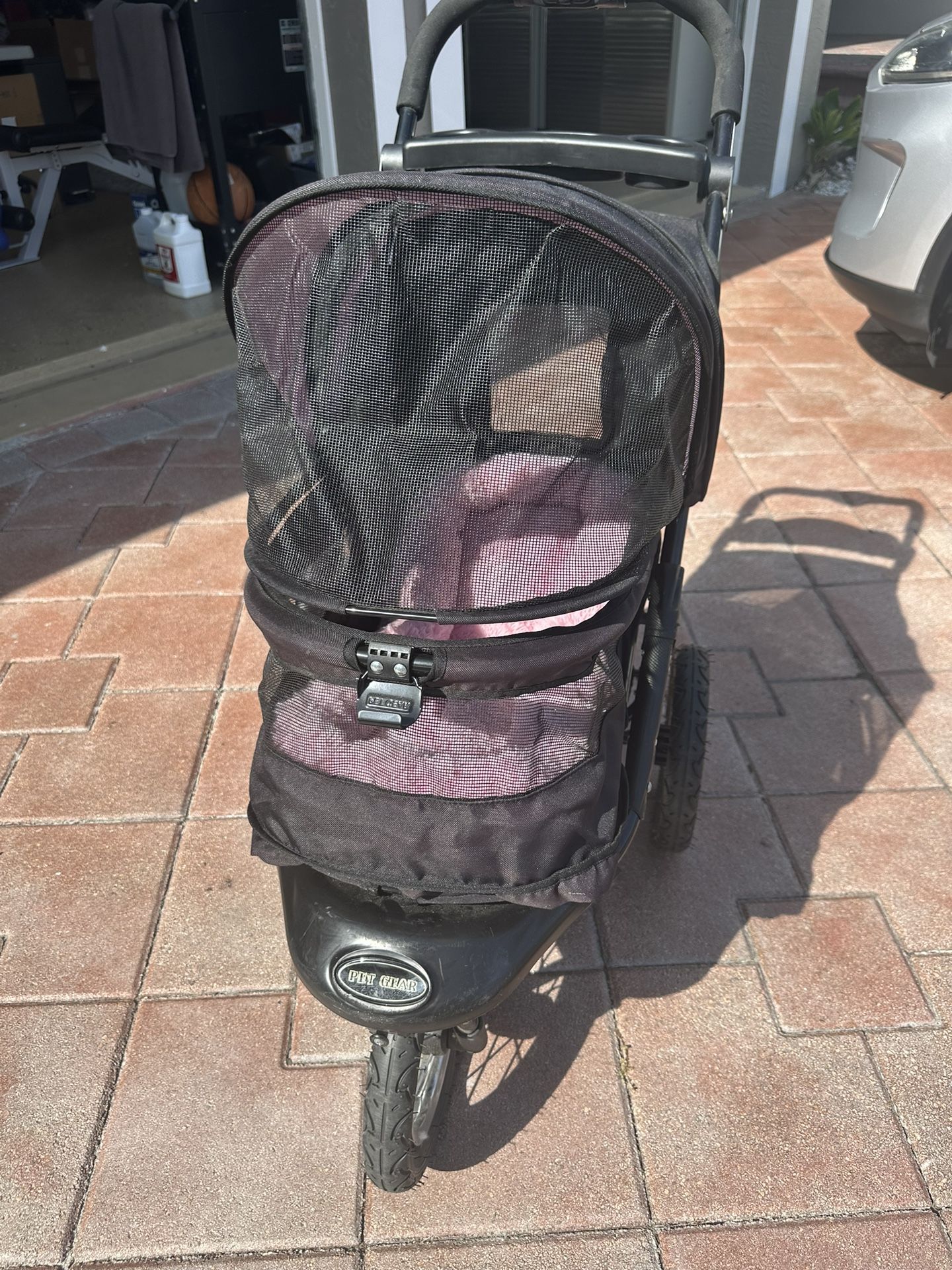 Pet Gear No-Zip NV Pet Stroller for Cats/Dogs, Zipperless Entry, Easy One-Hand Fold, Gel-Filled Tires, Plush Pad + Weather Cover Included, 