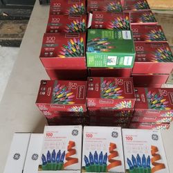 Large lot of incandescent miniature christmas lights