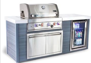 Isla de cocina con parrilla de gas ArtWood de 6 quemadores