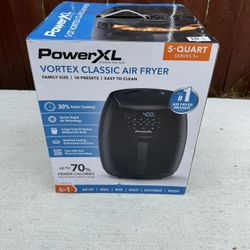 NEW Power XL Vortex Classic Air Fryer 5 qt Fry Basket POWERXL Broil Bake Roast