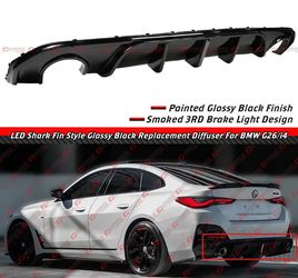 21-25 BMW G26 4 Door LED Gloss Black Rear Diffuser