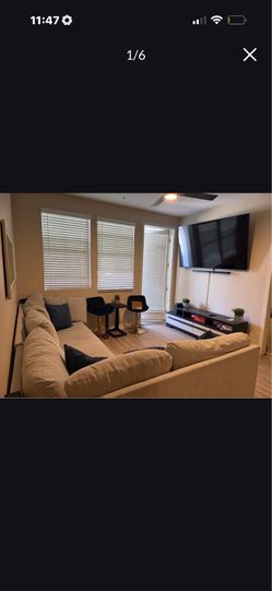 Living room set with TV