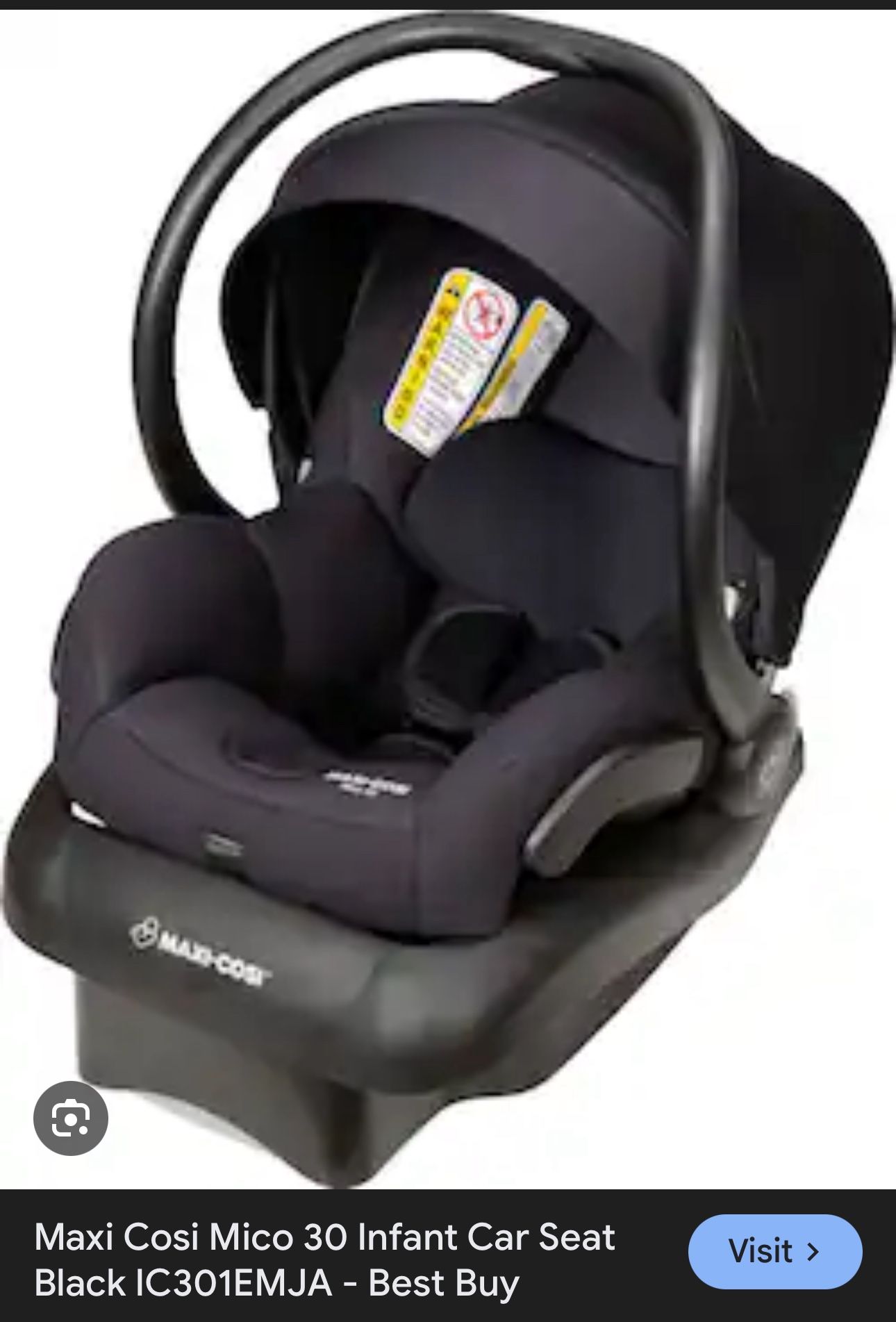 Maxi Cosi Mico 30 Car Seat Infant Black