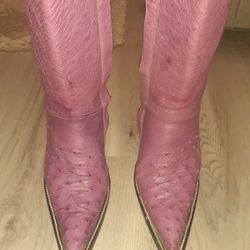 Women's Boots ostrich leather 