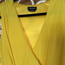 Bebe Yellow Dress XS