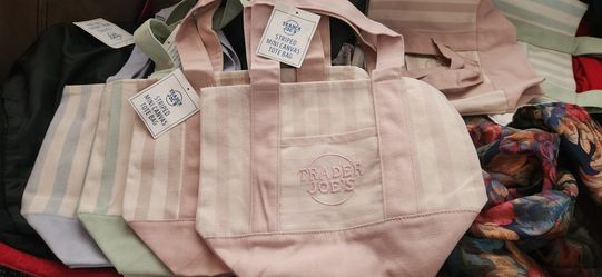Trader Joe Totes.   Summer Edition $8 each or $25 per set