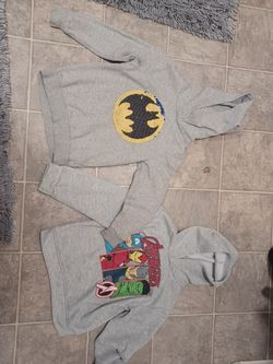 Boys' Superhero Sweatshirts, Gray, Size 6/7/8