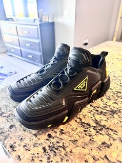 Prada Segment Black And Yellow Sneakers