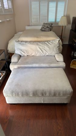 Over sized coach and ottoman