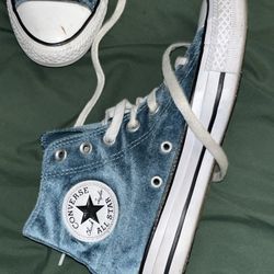 Vintage Blue Velvet Converse 