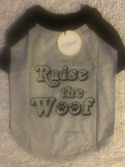 Coco + Rebel “Raise The Woof” Doggie Tshirt Sz Medium 