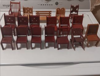 Vintage Rare Doll House  Miniature Furniture (18 pc) Nice!