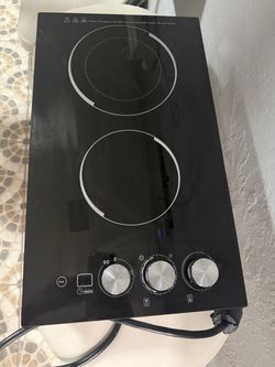2-Burner Electric Ceramic Cooktop