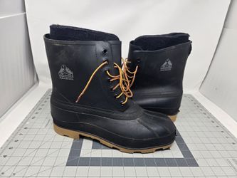 Vintage Bata Waterproof Winter Pac Boots Made in USA Black Rubber Duck Boots 13