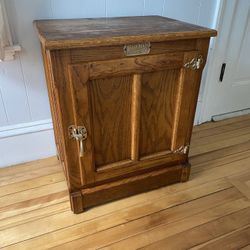 White Clad Vintage Ice chest End table 