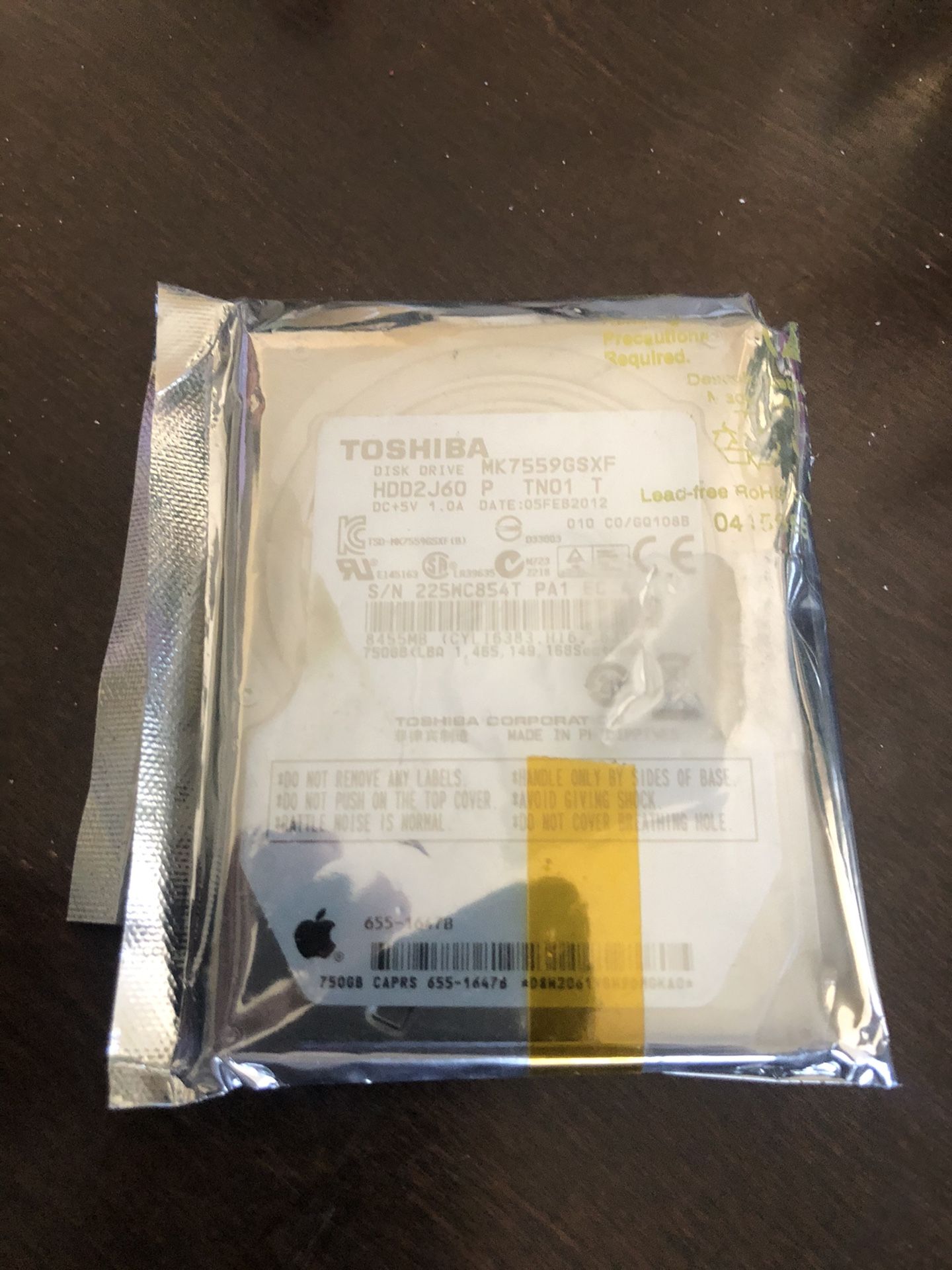 Apple Hard drive brand new 2.5”