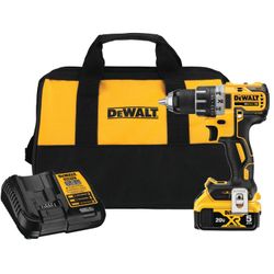 DEWALT 20V MAX* XR® BRUSHLESS 1/2 IN. CORDLESS DRILL/DRIVER WITH 5 AH BATTERY KIT BRAND NEW IN THE BOX