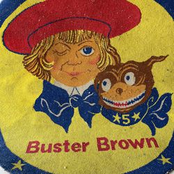 Vintage Buster Brown Advertisement Rug