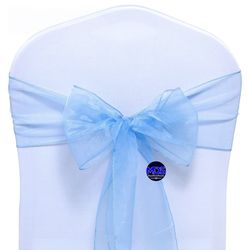 Baby Blue Organza Chair Sashes