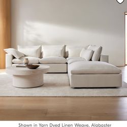 West Elm Harmony Modular White Couch
