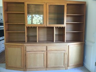 Custom Oak China Hutch
