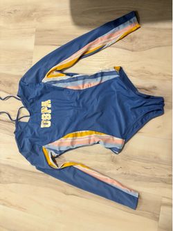 1 piece long sleeve bathing suit USED