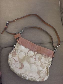 Authentic Coach Purse beige