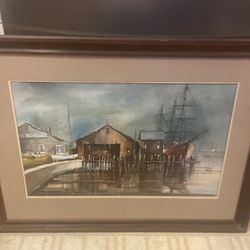 Beautiful Art Piece Very Heavy Old Wood Frame
