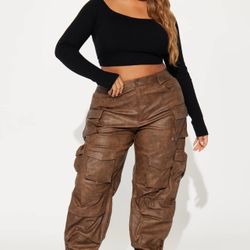 Faux Leather Jogger 