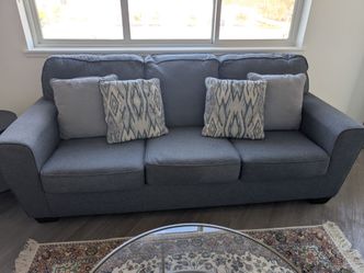 Ashley's Gray 86" Sofa with matching cushions – Excellent Condition