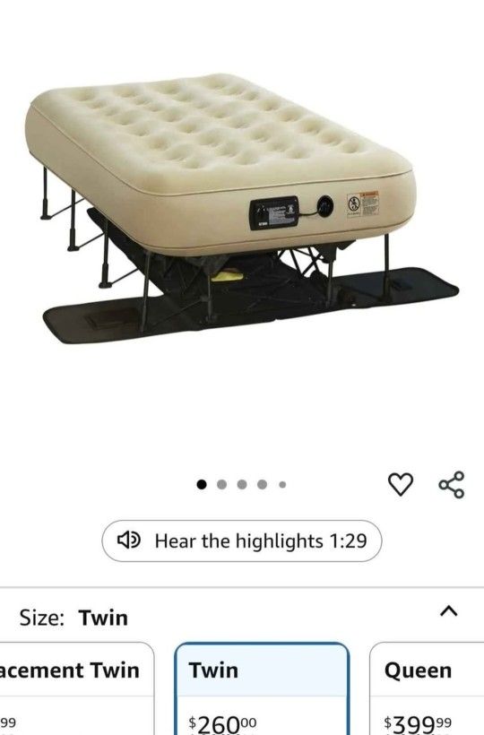Twin inflatable bed- Still in box