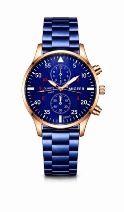 🔥Luxury Blue Dial Watch🔥stainless Steel!!