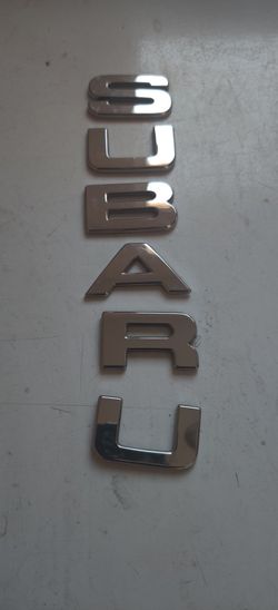 SUBARU Letters different years. 1.5" x 1"