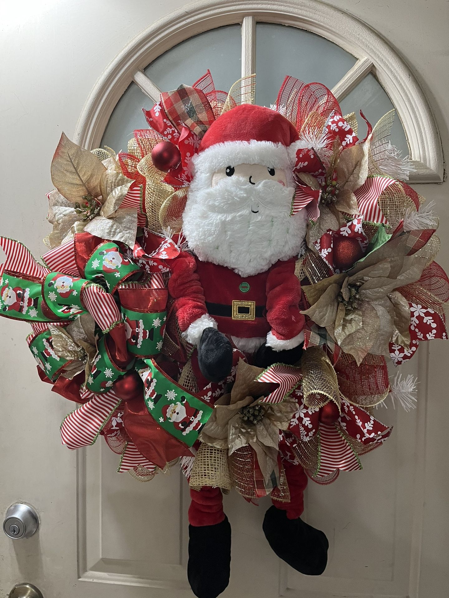 Christmas  Santa Clause Door Wreath