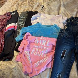Girls Size 7 Justice Mixed Lot Fall Clothes 
